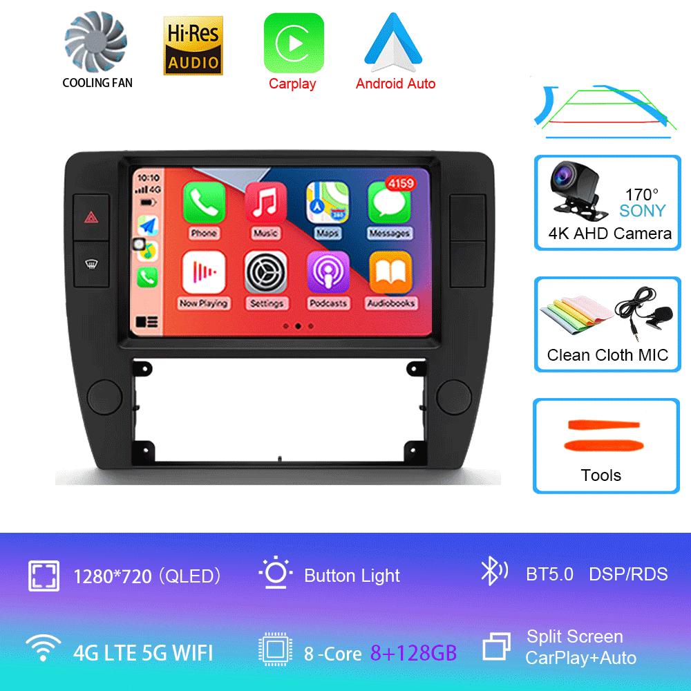 For Volkswagen Passat B5 2000 2001 2002 - 2005 Car Radio Android 14 Carplay Navigation GPS Multimedia Player WiFi+4G Stereo BT