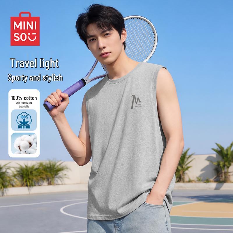 Мужской хлопковый жилет без рукавов MINISO 4XL