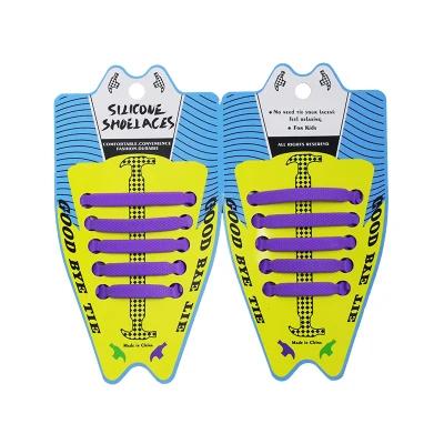 10 Stück/Set Elastische Silikon-Schnürsenkel Kinder Sport Laufen Keine-Krawatte-Schnürsenkel Alle Sneaker Schuhschnürsenkel Passform Riemen Schnürsenkel