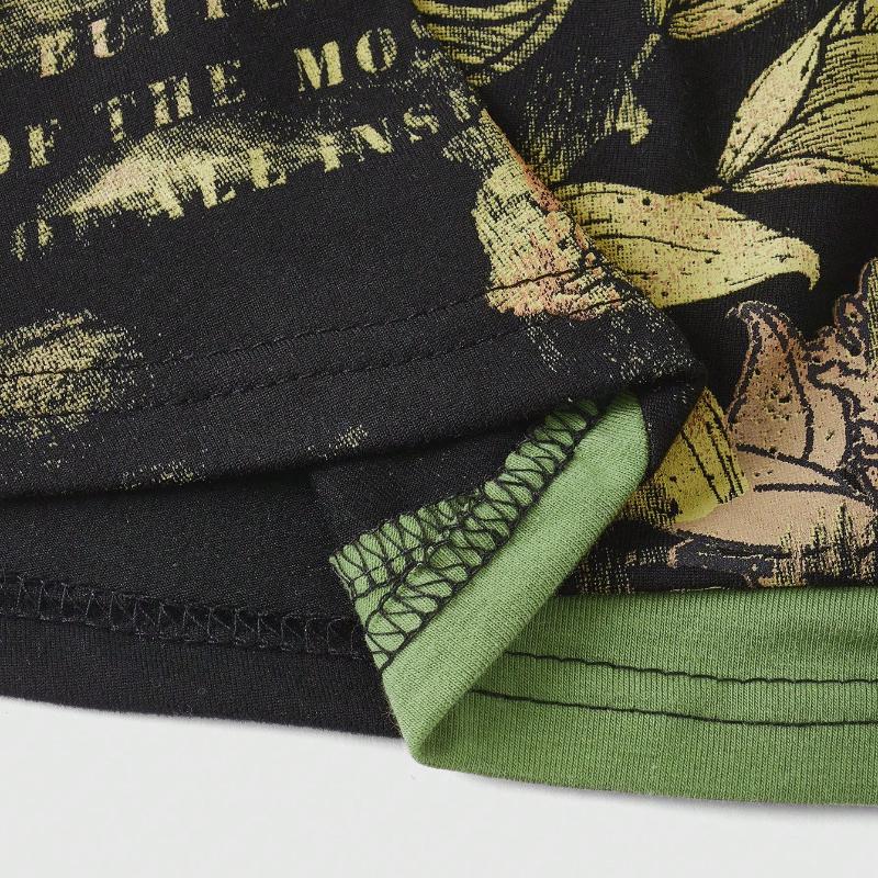 Y2K Summer Tight Butterfly Printed Fake Two Piece T-shirt