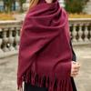Wool Scarf Winter Couple Cashmere Scarf  Women's High End Versatile Solid Color Scarf