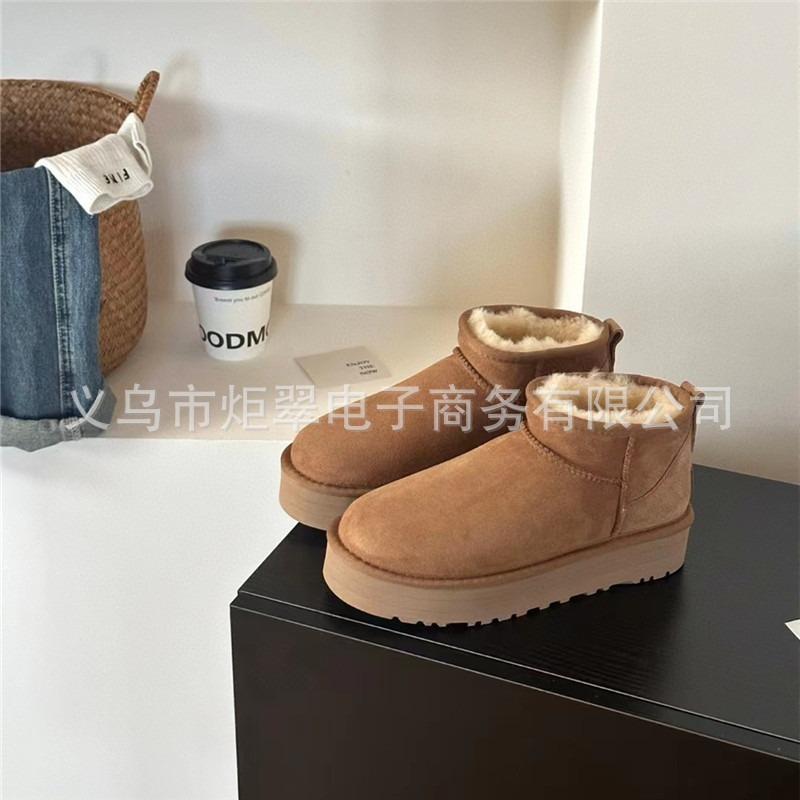 Sangpo snow boots female couple short boots new bread shoes winter velvet thickened thermal cotton