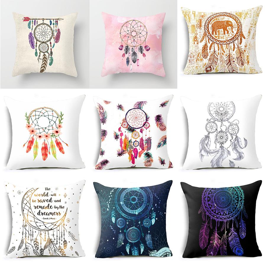 Boho Pillow Cover Dream Catcher Cushion For Home Sofa Chair Decoration Pillowcase Car Ornament