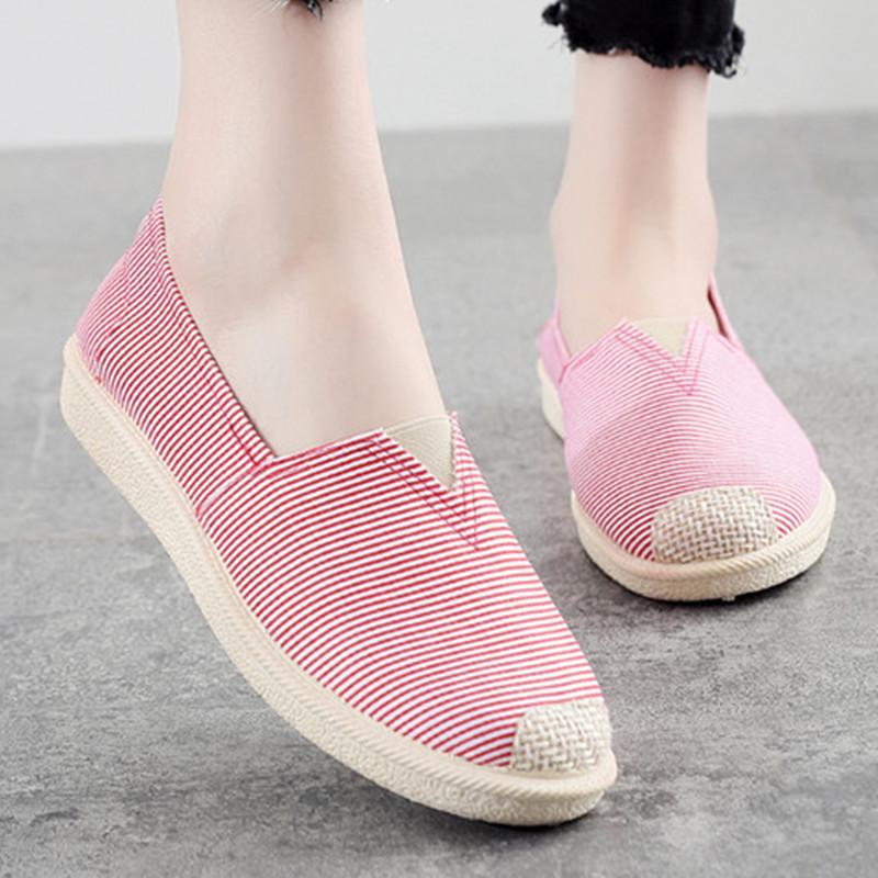 Cloth shoes black white canvas ethnic lazy shoes lightweight Doudou shoes