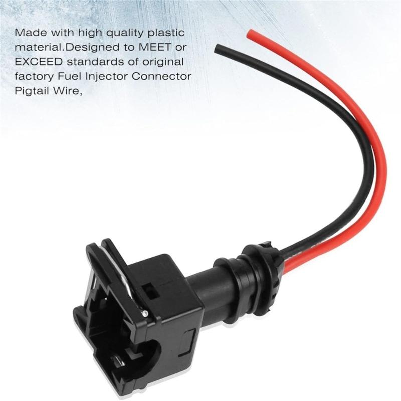8PCS Automotive EV1 Wiring Harness Connector Corrosion Resistant OBD1 Fuel Injectors Plugs Quick Fixing for  