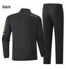 Chinese Flag Embroidered Sportswear Set: Unisex Stand-up Collar Jacket & Trousers for Spring/Autumn Training