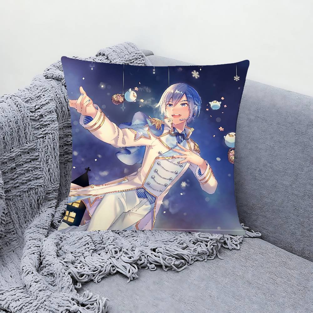 Cartoon K-KAITO Pillow Case Throw Pillow Cover Nordic Vintage Style Cushion Covers Home Living Room Sofa Couch Seat