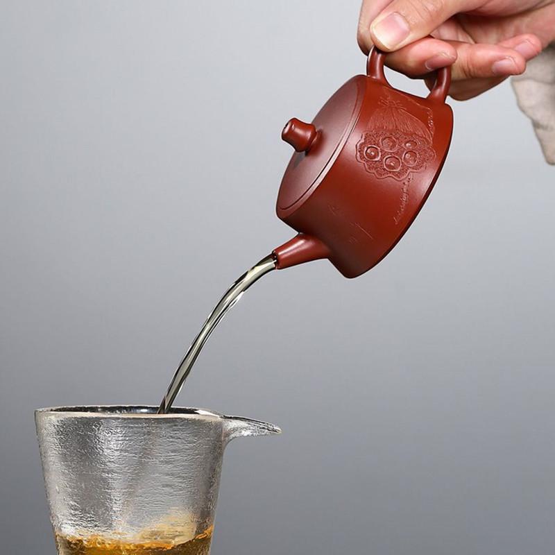 120ml Chinese Yixing Purple Clay Teapots Authentic Raw Ore Dahongpao Mud Tea Pot Beauty Kettle Famous Handmade Zisha Tea Set