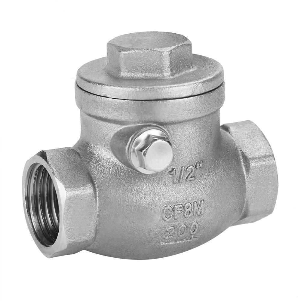 

12 DN15 Stainless Steel One Way Swing Check Valve Female Thread WOG 200PSI