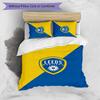 Leeds United Fußball Bedrucktes 3-teiliges Bettwäscheset, Bequemes hautfreundliches Schlafzimmer Bettbezug-Set