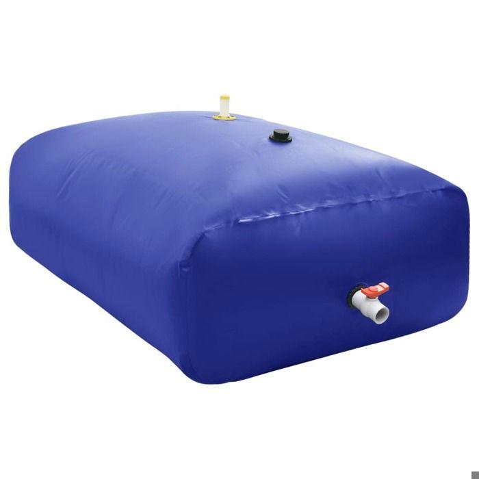 Réservoir d'eau pliable - vidaXL - 2100 L - PVC - Robinet - Bleu