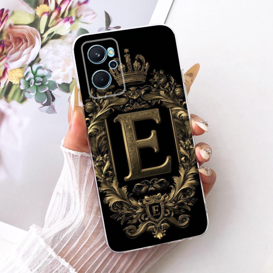 Für Realme 9i 4G Hülle RMX3491 Niedliche Krone Buchstaben Hülle Weiche Dünne Handyhüllen Für Realme 9i Realme9i 5G RMX3612 Rückseite Hüllen