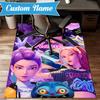 Custom Name Powerful KPop Fashion Rug for Living Room, Game Rooms, Office, Bedroom, Floor Mat Playful Design, Fan Gifts Christmas Decor