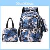 Printed Backpack Shoulder Bag Pencil Case 3 Piece Set Child Schoolbag