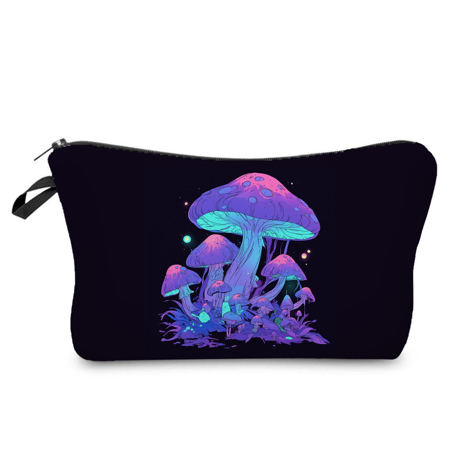 

Жіноча косметичка з принтом грибів Органайзер для туалетного приладдя Дорожня сумка для зберігання 6411