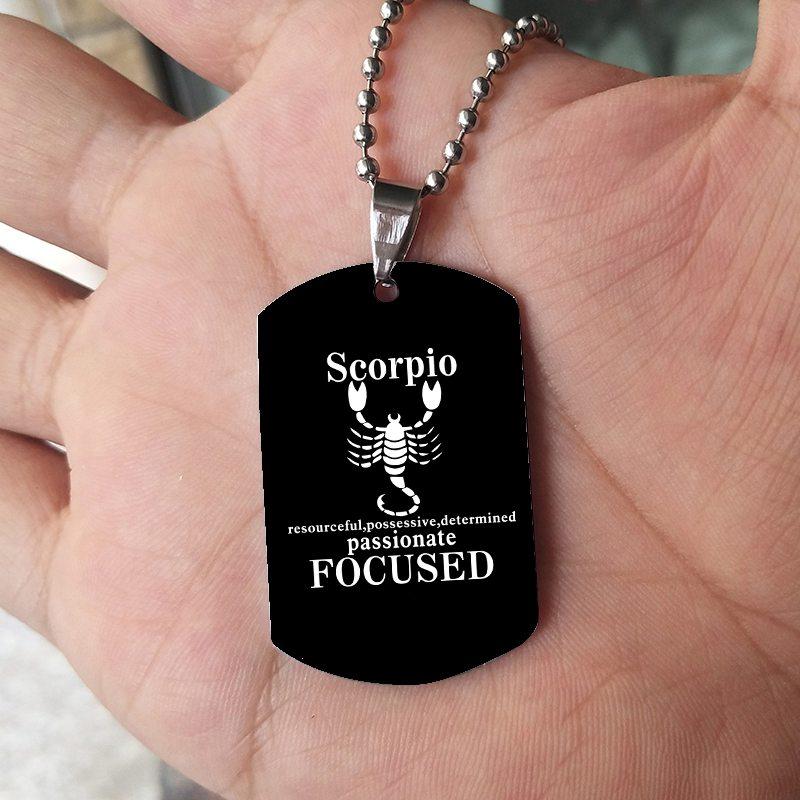 

Ожерелье со знаком зодиака для мужчин и женщин, собачьи жетоны лучшего друга, подарок на день рождения, ожерелье с 12 созвездиями, кулон, ювелирные изделия