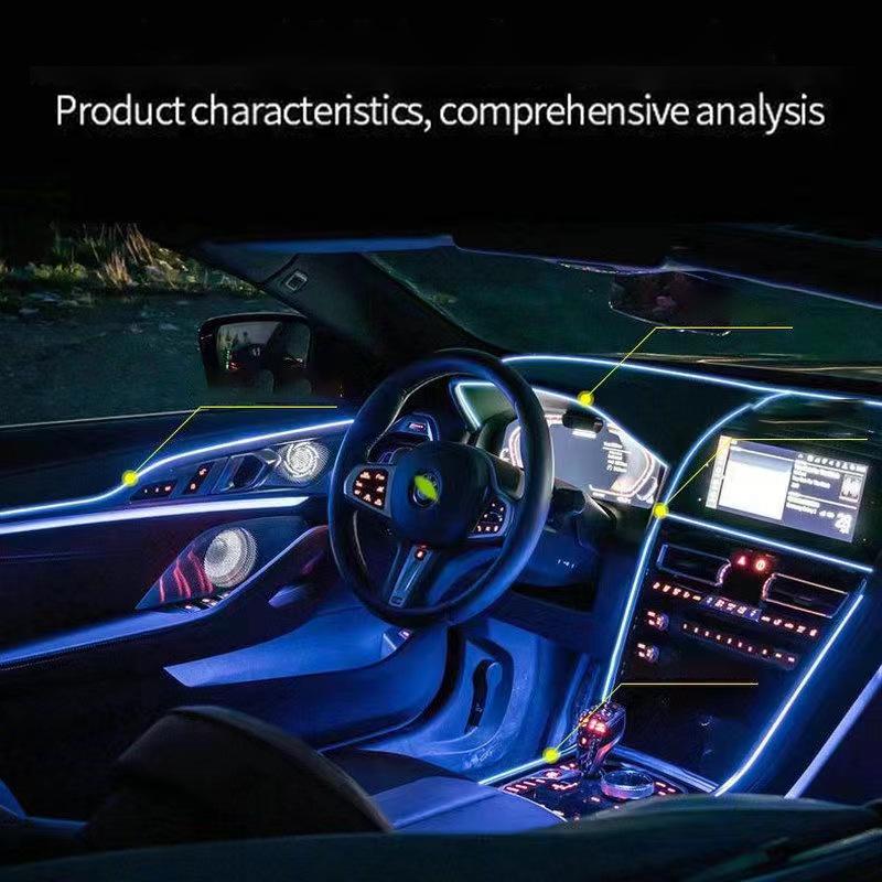 LED Multi-Color Ambient EL Wire Car Door Gap Light Strip