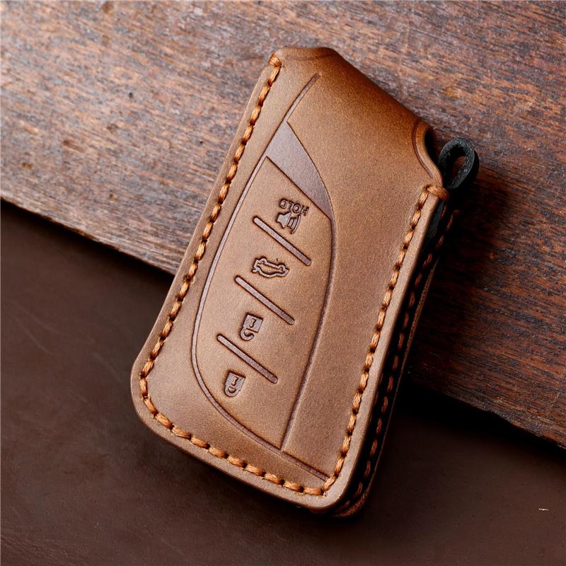 Leather Car Remote Key Cover For Lexus New ES200 ES300h LS500h NX350h NX400h RZ450e GX RX350h LX700h Key Case Holder Shell Chain