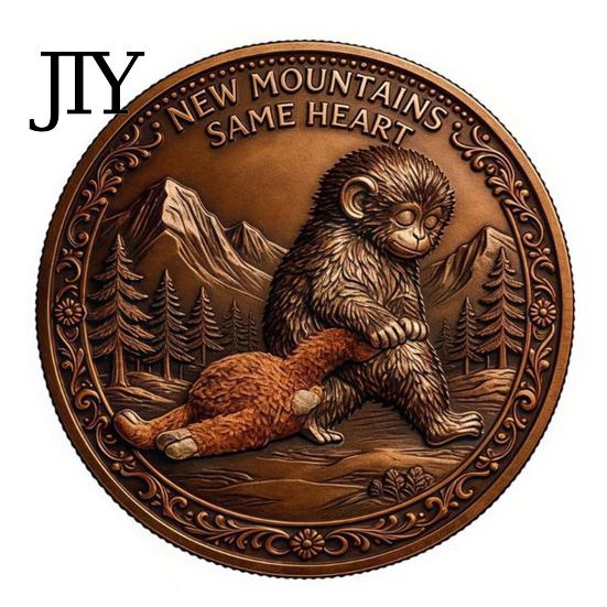Collectible Monkey Token Emotional Support Coin Inspirational Challenge Pocket Comfort Gift Double?Sided for Friends Family Motivation Keepsake