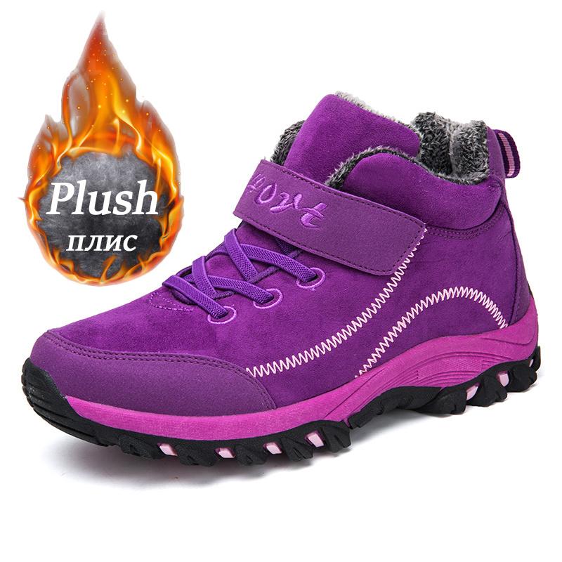 Stiefel Herren Damen Slipper Winterschuhe für Herren Wasserdichte Stiefeletten Winterstiefel Männlich Schnee Botines Schwarz Botas Femininas