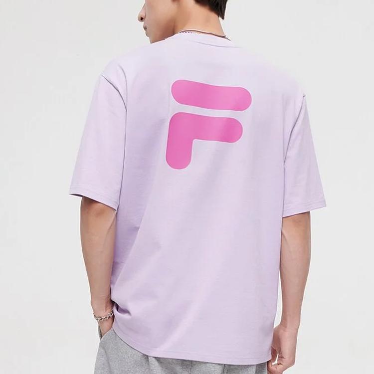 Fila Fusion American Retro Dopamine Casual Round Neck Short Sleeve T-Shirt Unisex T-Shirts T11U126110A-VT