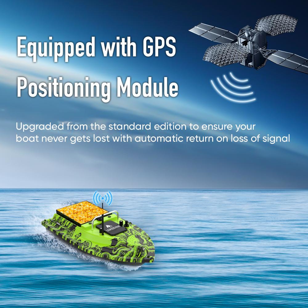 LOKEEVAN D32ED GPS Fishing Bait Boat 12000mAh GPS+Beidou Dual System 500m Remote Control Distance