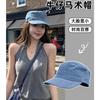 Korea Exports Denim Equestrian Hat Women'S Spring Summer Fashion Show Face Small Flat Top Knight Hat Temperament Cap Autumn
