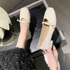 Mary Jane fairy with skirt small leather single shoes female new spring and autumn gentle flat bottom grandma ladle shoes gentle wind