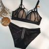 Womens Lace Trim Cross-Strap Bralette Without Underwire Soft Cup Push-Up Comfortable Support Full Bust
