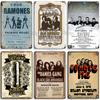 ARTISIAN Classic Rock Music Metal Tin Sign Home Bar Wall Decorative Weathered Metal Plaque Cafe Metal Sign Art Industrial Decor