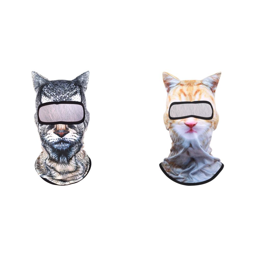5/1 Stück 3D Stehohren Tier Sturmhaube Gesichtsmaske für Musikfestivals Raves Ski Cosplay Party Outdoor Sonnenschutz Sturmhaube Hut