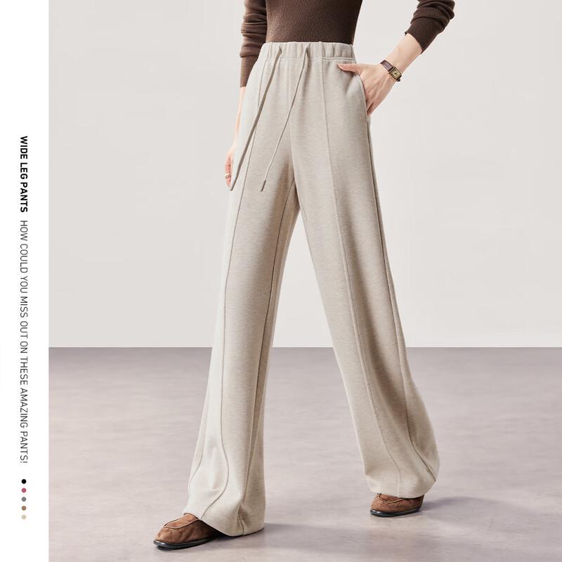 HSTYLE Women's Flowy High-Waisted Wide-Leg Pants