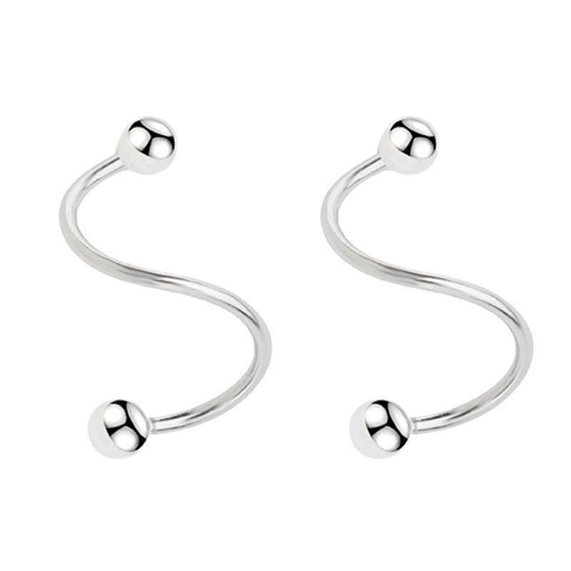 10Pcs Simple and unique spiral earrings for women, trendy ear cuffs ear studs