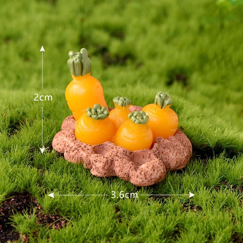 Urocza Figurka Królika z Marchewką Zwierzątko Wielkanoc Boże Narodzenie Dekoracja Domu Miniaturowy Ogród Dekoracja Tortu Akcesoria Nowoczesna Figurka Prezent