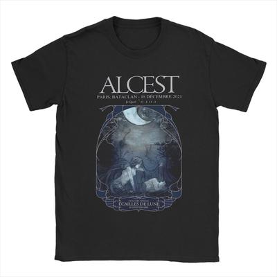 Men's French ALCEST Band  T Shirts  Pure Cotton Clothing Vintage Short Sleeve O Neck Tees Plus Size T-Shirt
