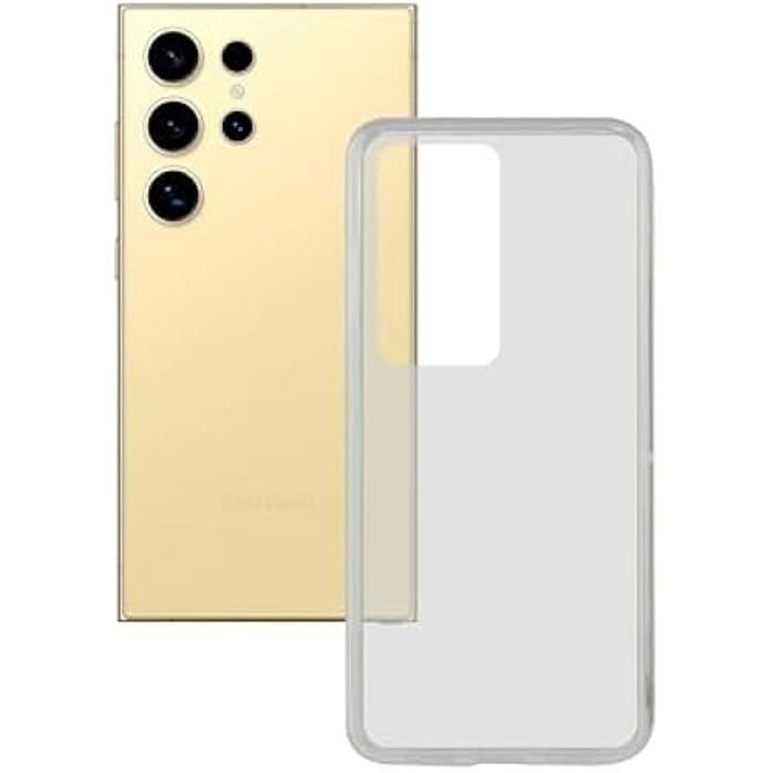 KSIX Smart Your Tech Coque Souple Transparente Pour Galaxy S24 Ultra 5G, Anti-traces De Doigts, Légère, Compatible Avec Le