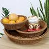 2025 Nieuw Huis Keuken Organiseren Ronde Vlechtwerk Geweven Mand Broodmand Serveren Voor Voedsel Fruit Cosmetica Opslag Tafelblad Badkamer St