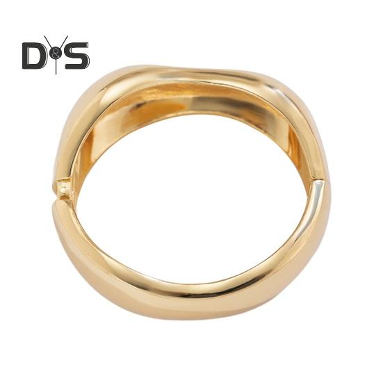 Gold Silver Bangle Bracelets Hiphop Wide Cuff Bangle Bracelet Irregular Wave Armband Jewelry for Women And Men