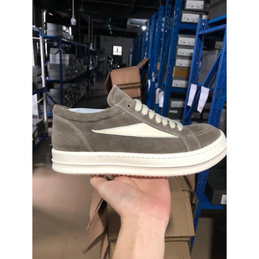 Rock Vintage Men Genuine Leather Round Casual Shoes Luxury Trainers Lace Up Women Flat Sneakers Hip-hop Street Dunk Shoes