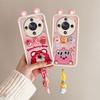 KEYSION Cute Ear 3D Cartoon Case for HONOR X9b 5G with Bracelet Soft Silicone Shockproof Phone Cover for Huawei Magic 6 Lite 5G