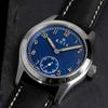 KNIS Retro Military Watch for Sapphire 10 ATM Water Blue Black Leather (Nis) Japanese-made Men, Glass, Resistant, Dial, Strap, KN003-BLBKLE