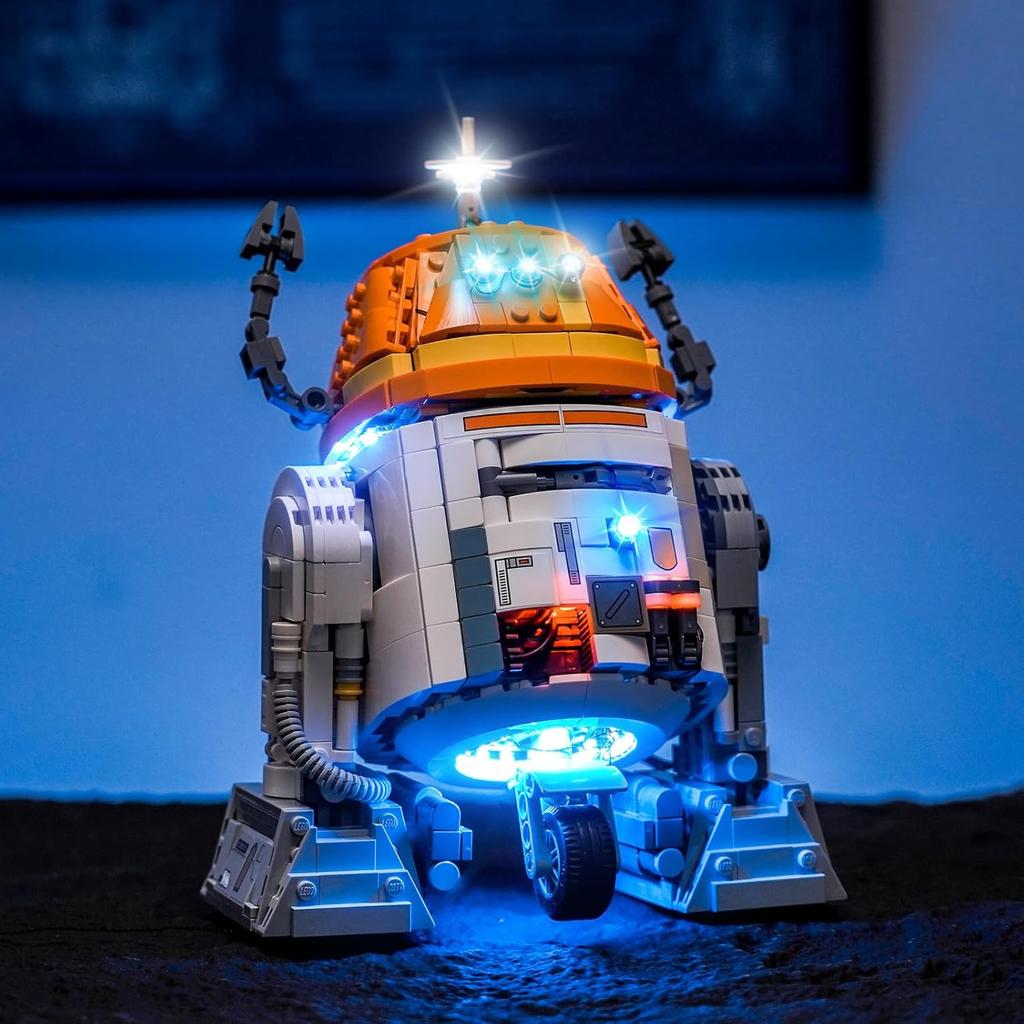 P10102 DIY LED Light Kit For Lego 75416 Chopper (C1-10P)™ Astromech Droid Assembled Building Block Toy Decoration Adjustable Lighting Accessories