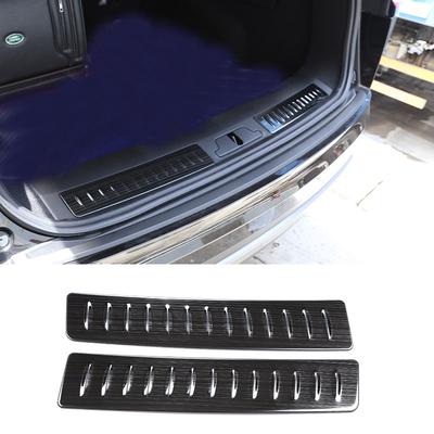 For Range Rover Velar 2017- Stainless Black Brushed Rear Door Bumper Protector Plate Threshold Cover Trim Parts