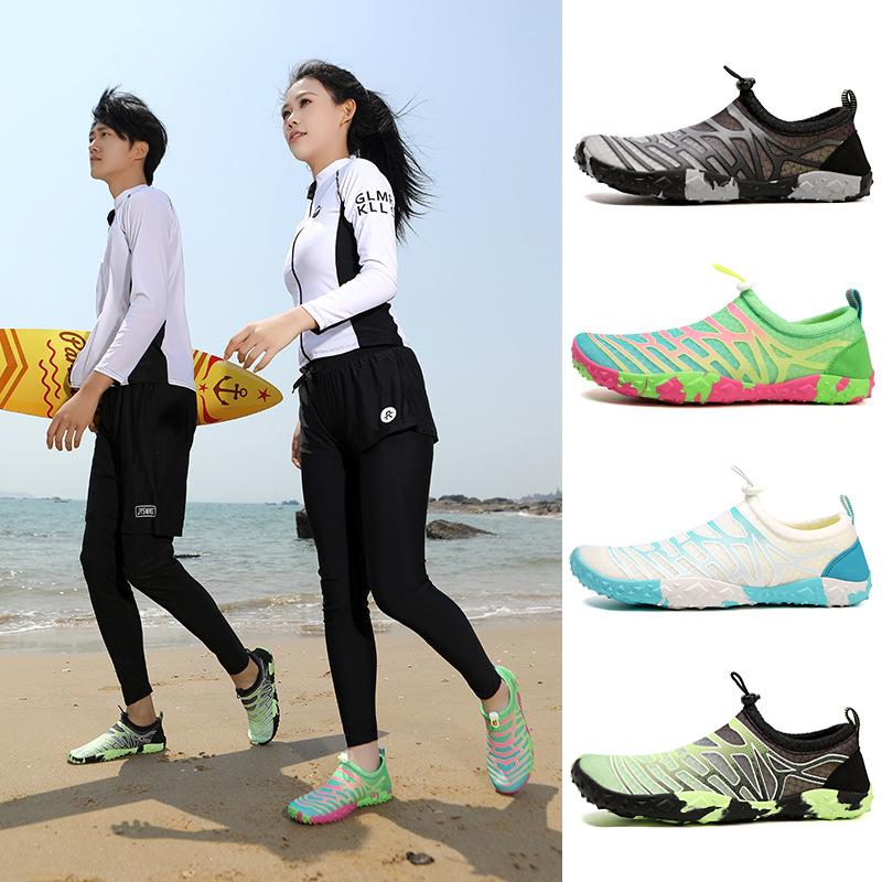 Summer Unisex Water Shoes Slip On Quick Drying Beach Swimming Shoes Wading Finger Fishing Shoes