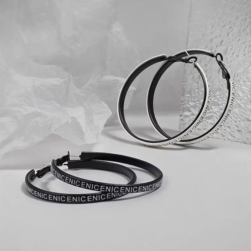 Women S Minimalist Large Hoop Earrings European Style Elegant Jewelry