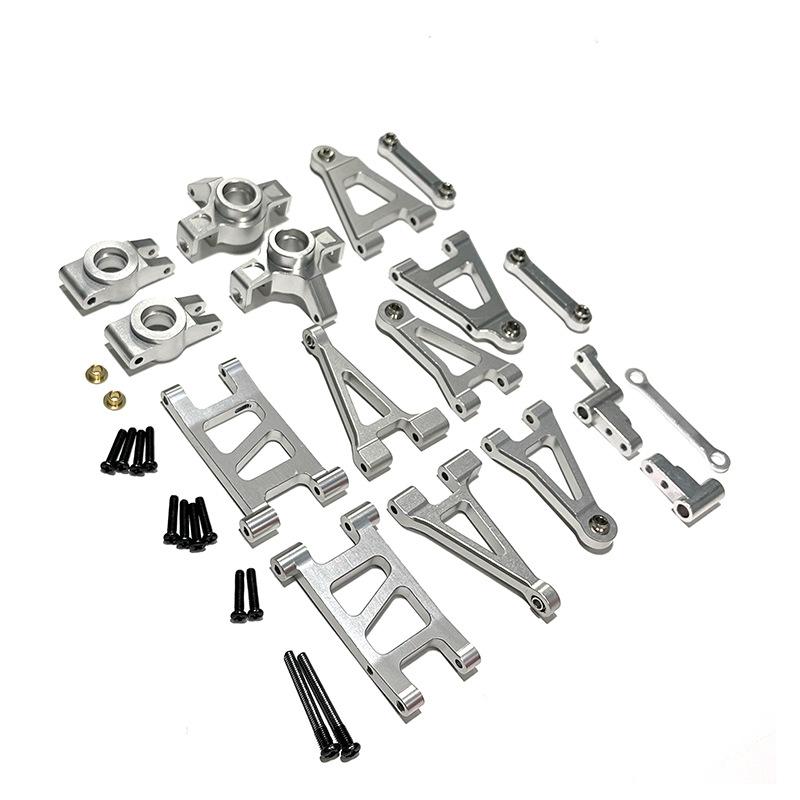 For MJX Hyper Go 1/14 14301 14302 14303 14304 RC Car Upgrade Set Metal Front Swing Arm Steering Cup Steering Assembly Steering