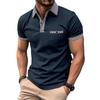 Men's Summer Fashion Loose Polo Shirts Short Sleeve Plaid Turn-down Collar T-shirt Top