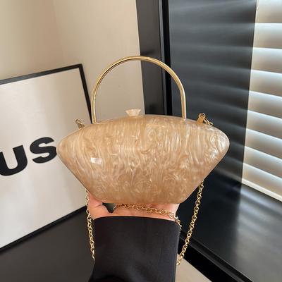 Sac pour femme 2025 nouveau mode niche européenne et américaine sac de soirée acrylique œuf d'oie boîte personnalisée sac
