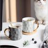 Unique Design Drinkware Nordic Delicate Handmade Luxury Ceramic Coffee Mugs With Gold Rim