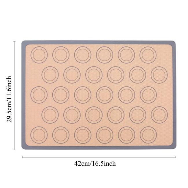 Silicone Macaron Baking Mat, Non-Stick Silicon Liner for Bake Pans & Rolling - Macaroon/Pastry/Cookie Making